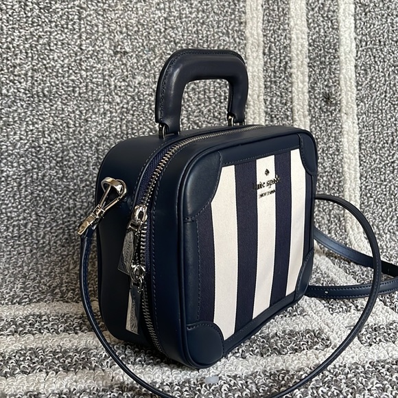 Kate Spade Traveler Trunk Crossbody Bag Blazer Blue Multi - Picture 6 of 16